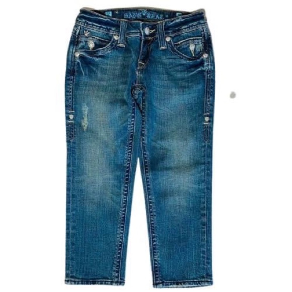 NEW Buckle Sang Real Cross Wing Stretch Crop Jean